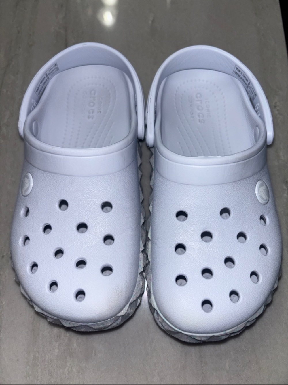 CROCS Kids Classic Clogs in Light Periwinkle Blue.